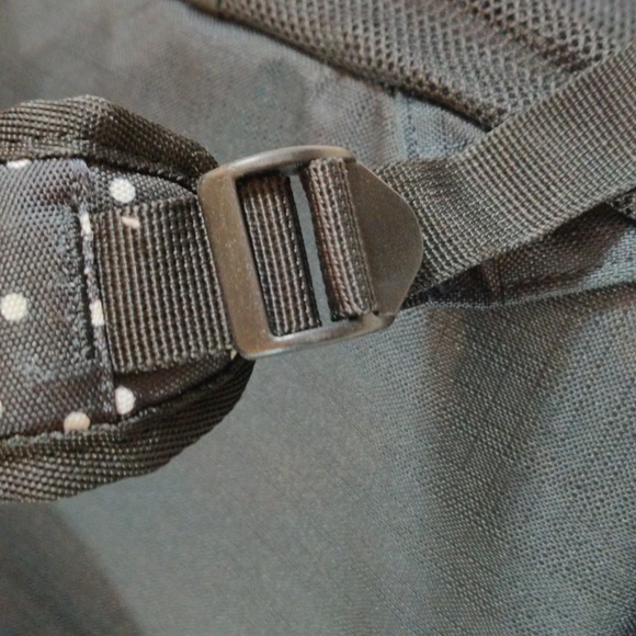 Roxy Black With White Polka Dot Accented Backpack - Picture 11 of 14